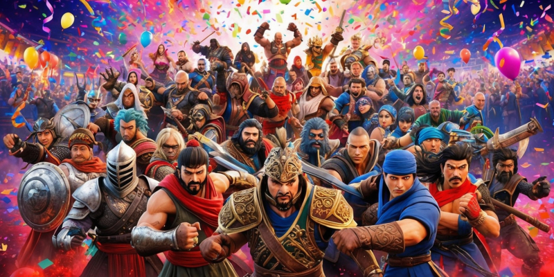 Celebratory Fighter Frenzy: Unleashing Over 200 Unique Warriors