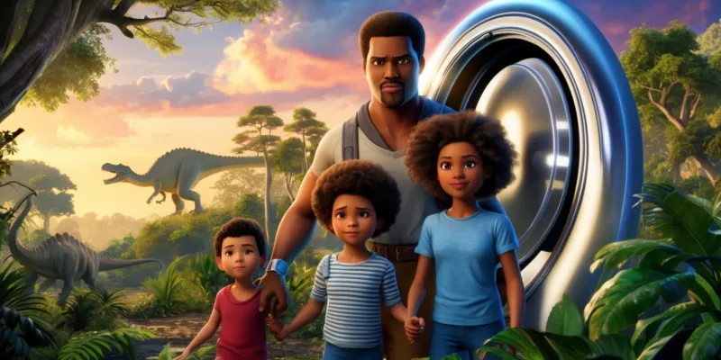 Cosmic Displacement: A Family's Voyage from Suburbia to Prehistory